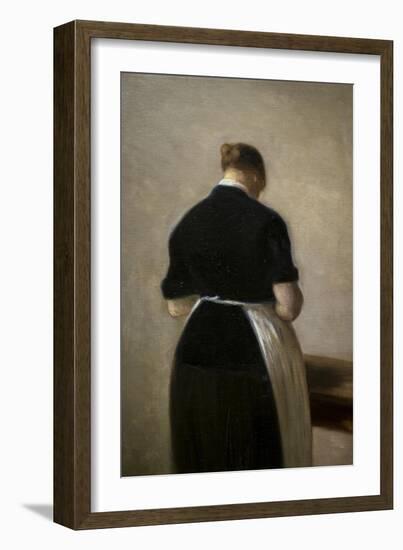 Study of a standing woman, back view, 1884-88-Vilhelm Hammershoi-Framed Giclee Print