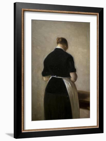 Study of a standing woman, back view, 1884-88-Vilhelm Hammershoi-Framed Giclee Print