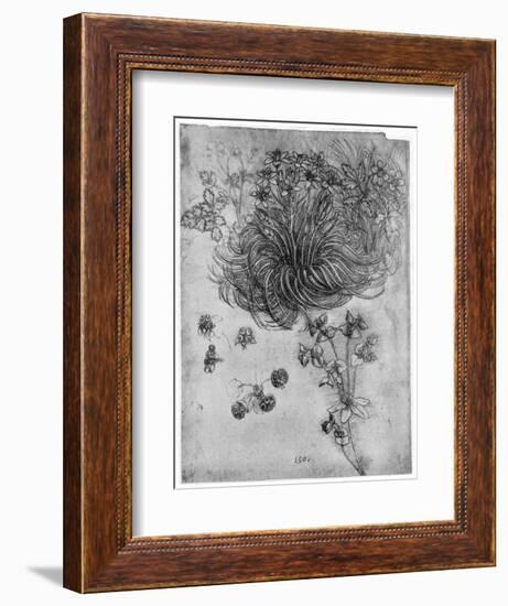 Study of a Star of Bethlehem Plant, 1505-1507-Leonardo da Vinci-Framed Giclee Print