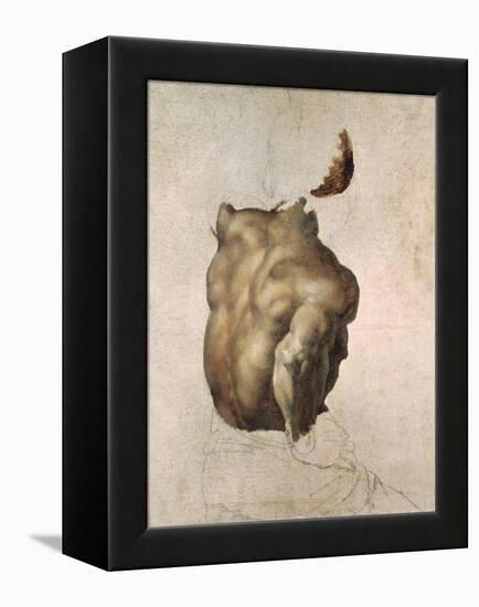 Study of a Torso for the Raft of the Medusa, 1818-Théodore Géricault-Framed Premier Image Canvas