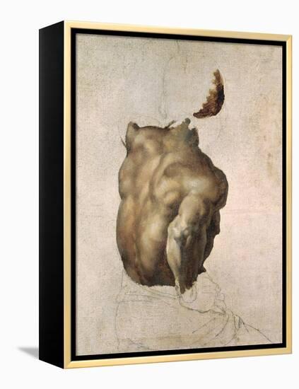 Study of a Torso for the Raft of the Medusa, 1818-Théodore Géricault-Framed Premier Image Canvas