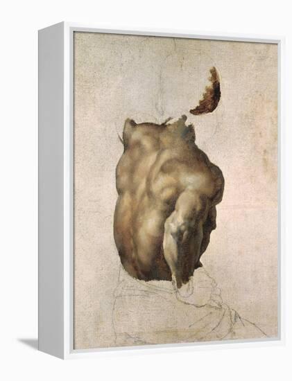 Study of a Torso for the Raft of the Medusa, 1818-Théodore Géricault-Framed Premier Image Canvas