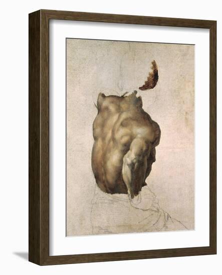 Study of a Torso for the Raft of the Medusa, 1818-Théodore Géricault-Framed Giclee Print