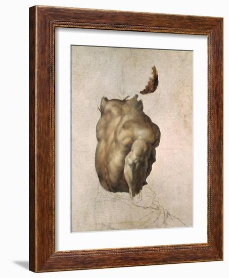 Study of a Torso for the Raft of the Medusa, 1818-Théodore Géricault-Framed Giclee Print