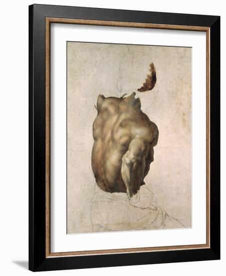 Study of a Torso for the Raft of the Medusa, 1818-Théodore Géricault-Framed Giclee Print