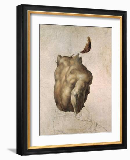 Study of a Torso for the Raft of the Medusa, 1818-Théodore Géricault-Framed Giclee Print