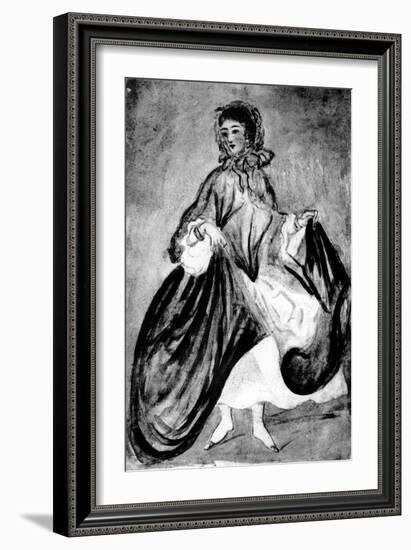 Study of a Woman, 19th Century-Constantin Guys-Framed Giclee Print