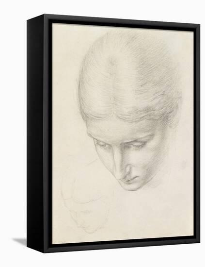 Study of a Woman. C.1868-71 (Pencil on Paper)-Edward John Poynter-Framed Premier Image Canvas