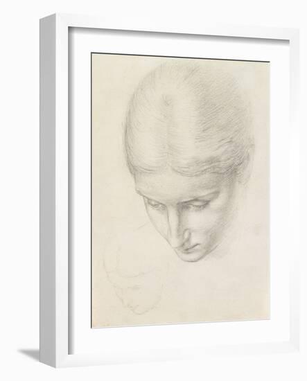 Study of a Woman. C.1868-71 (Pencil on Paper)-Edward John Poynter-Framed Giclee Print