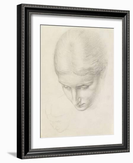 Study of a Woman. C.1868-71 (Pencil on Paper)-Edward John Poynter-Framed Giclee Print