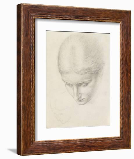 Study of a Woman. C.1868-71 (Pencil on Paper)-Edward John Poynter-Framed Giclee Print