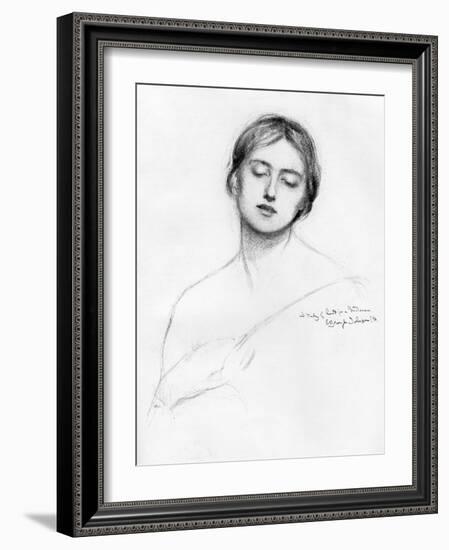 Study of a Woman's Head, 1896-E Borough Johnson-Framed Giclee Print