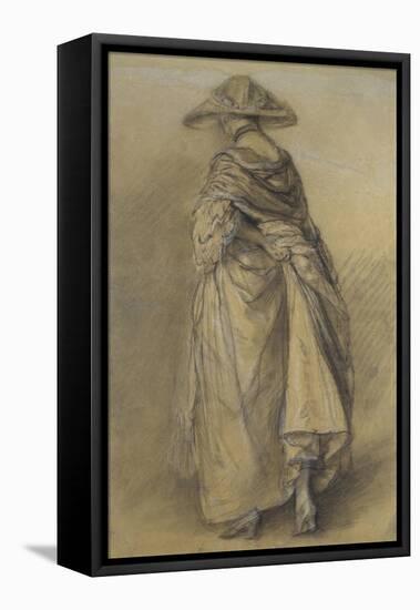 Study of a Woman, Seen from the Back-Thomas Gainsborough-Framed Premier Image Canvas