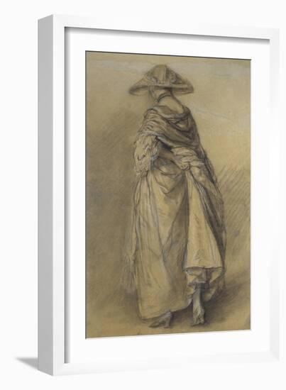 Study of a Woman, Seen from the Back-Thomas Gainsborough-Framed Giclee Print