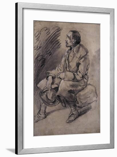 Study of a Woodman, C.1787-Thomas Gainsborough-Framed Giclee Print