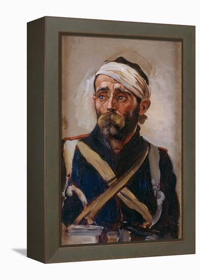 Study of a Wounded Guardsman, Crimea, C.1874-Lady Butler-Framed Premier Image Canvas