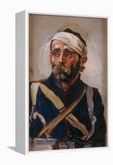 Study of a Wounded Guardsman, Crimea, C.1874-Lady Butler-Framed Premier Image Canvas