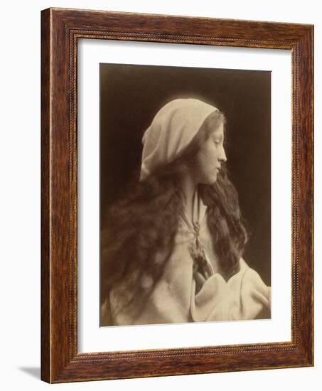 Study of a Young Girl Dressed as a Peasant, c.1869-Julia Margaret Cameron-Framed Giclee Print