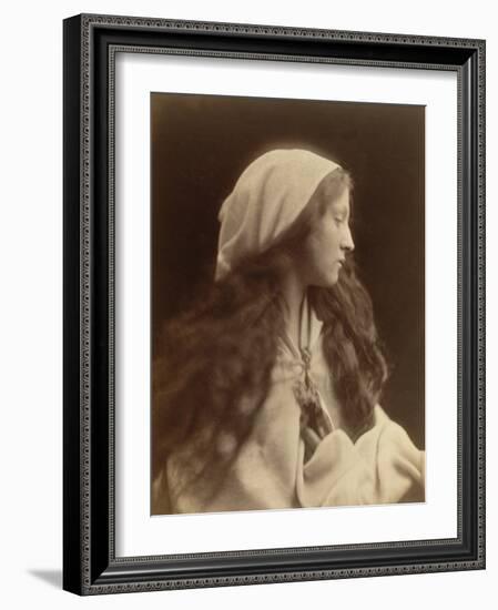 Study of a Young Girl Dressed as a Peasant, c.1869-Julia Margaret Cameron-Framed Giclee Print