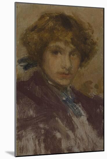 Study of a Young Girl's Head and Shoulders , 1896-97-James Abbott McNeill Whistler-Mounted Giclee Print