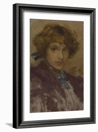 Study of a Young Girl's Head and Shoulders , 1896-97-James Abbott McNeill Whistler-Framed Giclee Print