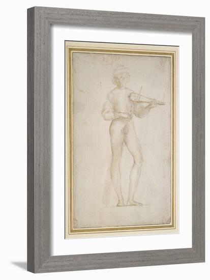 Study of a Young Man Making Music-Raphael-Framed Giclee Print