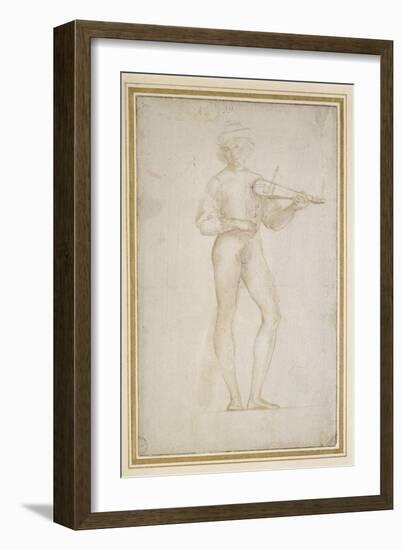 Study of a Young Man Making Music-Raphael-Framed Giclee Print