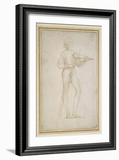 Study of a Young Man Making Music-Raphael-Framed Giclee Print