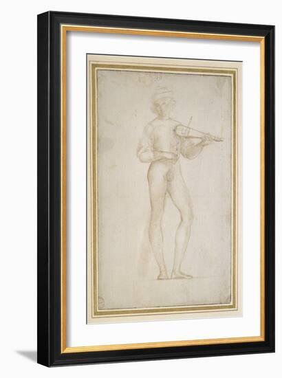 Study of a Young Man Making Music-Raphael-Framed Giclee Print