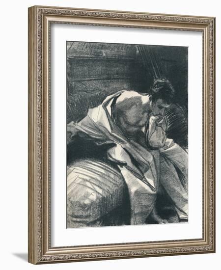 'Study of a Young Man, Seated', 1895, (1896)-John Singer Sargent-Framed Giclee Print
