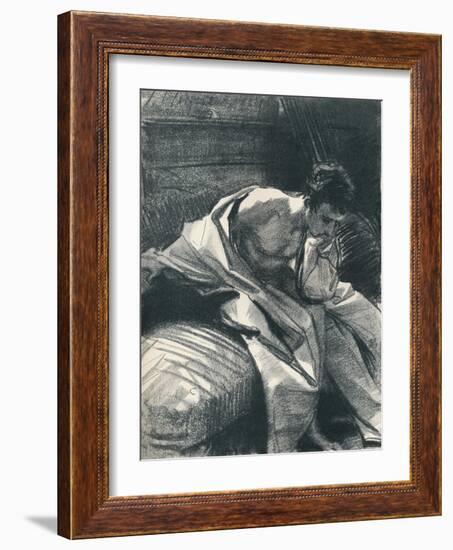 'Study of a Young Man, Seated', 1895, (1896)-John Singer Sargent-Framed Giclee Print