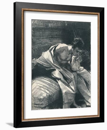 'Study of a Young Man, Seated', 1895, (1896)-John Singer Sargent-Framed Giclee Print