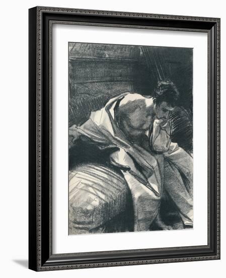 'Study of a Young Man, Seated', 1895, (1896)-John Singer Sargent-Framed Giclee Print