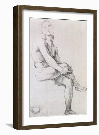 Study of Adam for the "Disputa," circa 1510-Raphael-Framed Giclee Print