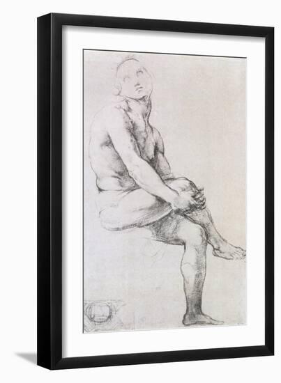 Study of Adam for the "Disputa," circa 1510-Raphael-Framed Giclee Print