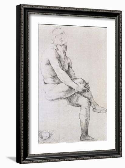 Study of Adam for the "Disputa," circa 1510-Raphael-Framed Giclee Print