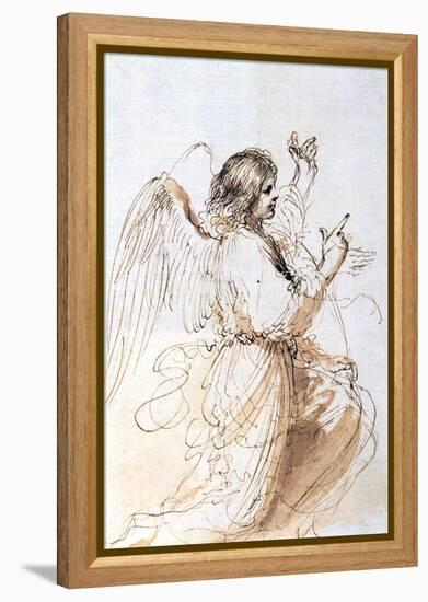 Study of an Angel, C1611-1666-Guercino-Framed Premier Image Canvas