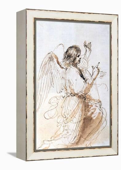 Study of an Angel, C1611-1666-Guercino-Framed Premier Image Canvas