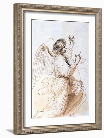 Study of an Angel, C1611-1666-Guercino-Framed Giclee Print