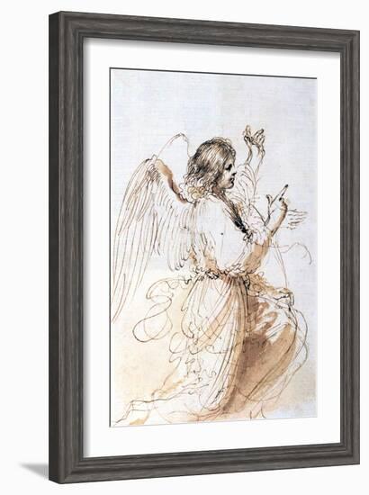 Study of an Angel, C1611-1666-Guercino-Framed Giclee Print