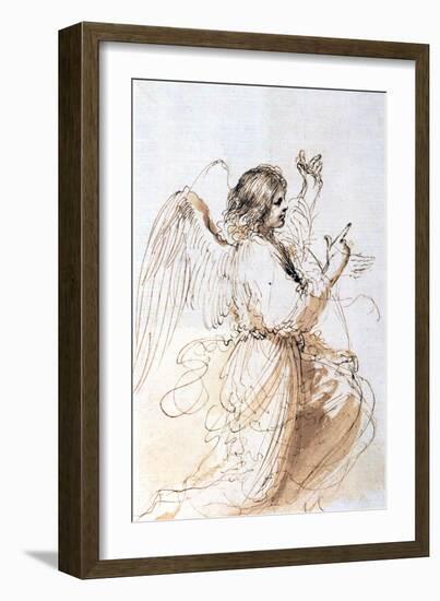 Study of an Angel, C1611-1666-Guercino-Framed Giclee Print