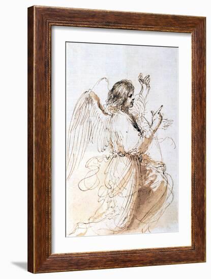 Study of an Angel, C1611-1666-Guercino-Framed Giclee Print