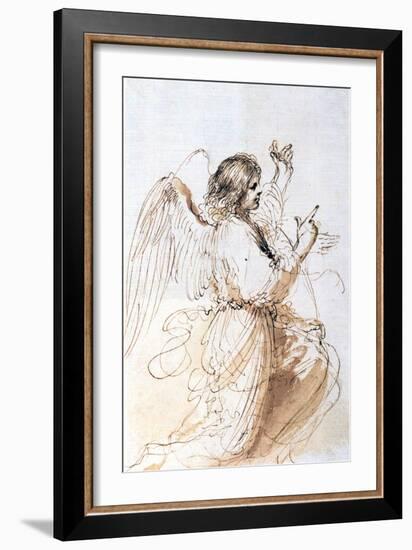 Study of an Angel, C1611-1666-Guercino-Framed Giclee Print