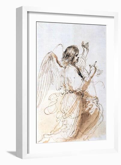 Study of an Angel, C1611-1666-Guercino-Framed Giclee Print