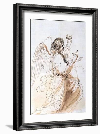 Study of an Angel, C1611-1666-Guercino-Framed Giclee Print