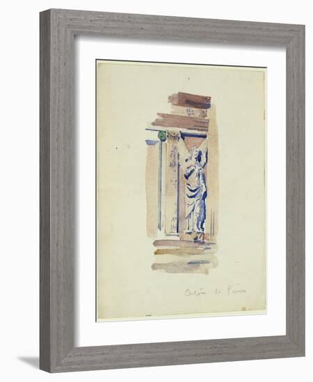 Study of an Angel Statue, Certosa Di Pavia, 1891-Charles Rennie Mackintosh-Framed Giclee Print