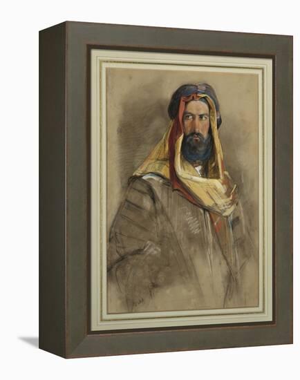 Study of an Arab Sheikh-John Frederick Lewis-Framed Premier Image Canvas