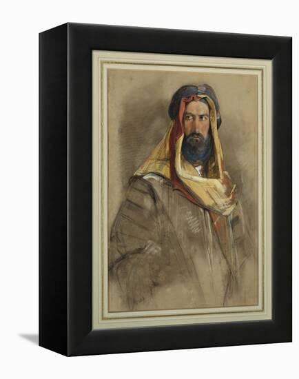 Study of an Arab Sheikh-John Frederick Lewis-Framed Premier Image Canvas