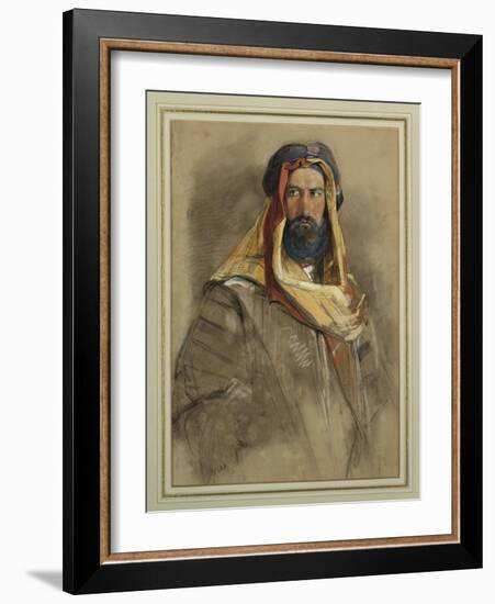 Study of an Arab Sheikh-John Frederick Lewis-Framed Giclee Print