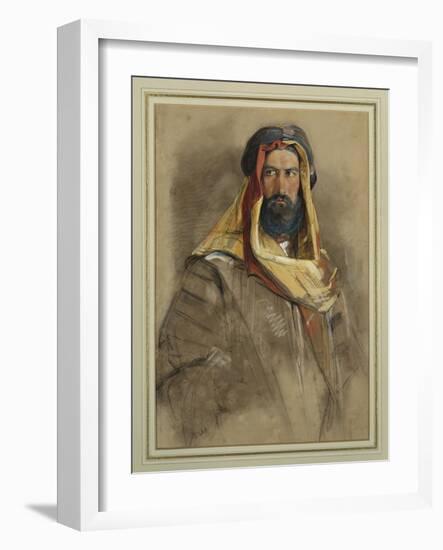 Study of an Arab Sheikh-John Frederick Lewis-Framed Giclee Print